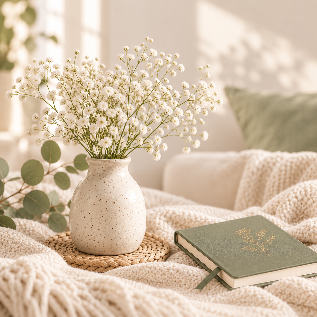 Speckled Ceramic Flower Vase