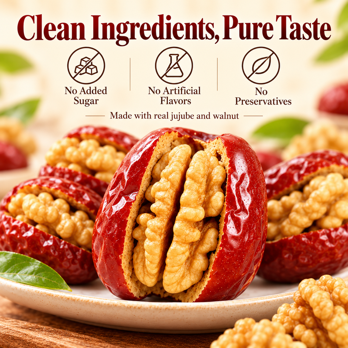 Premium Jujube With Walnut — Naturally Nourishing, Heart-Friendly Everyday Snack-HJY