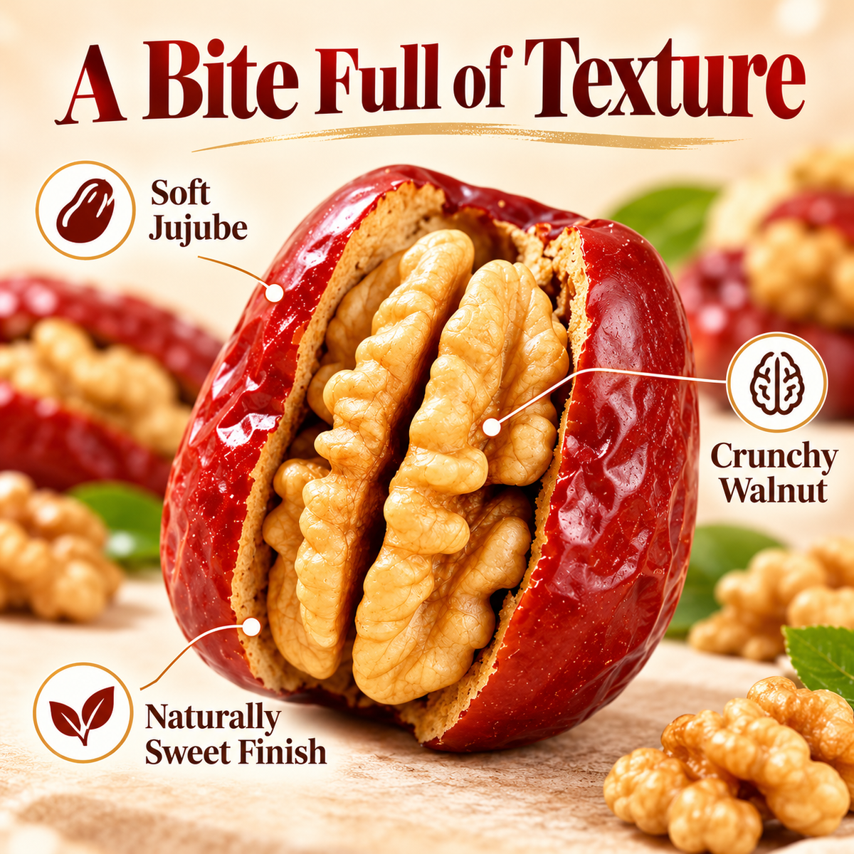 Premium Jujube With Walnut — Naturally Nourishing, Heart-Friendly Everyday Snack-HJY