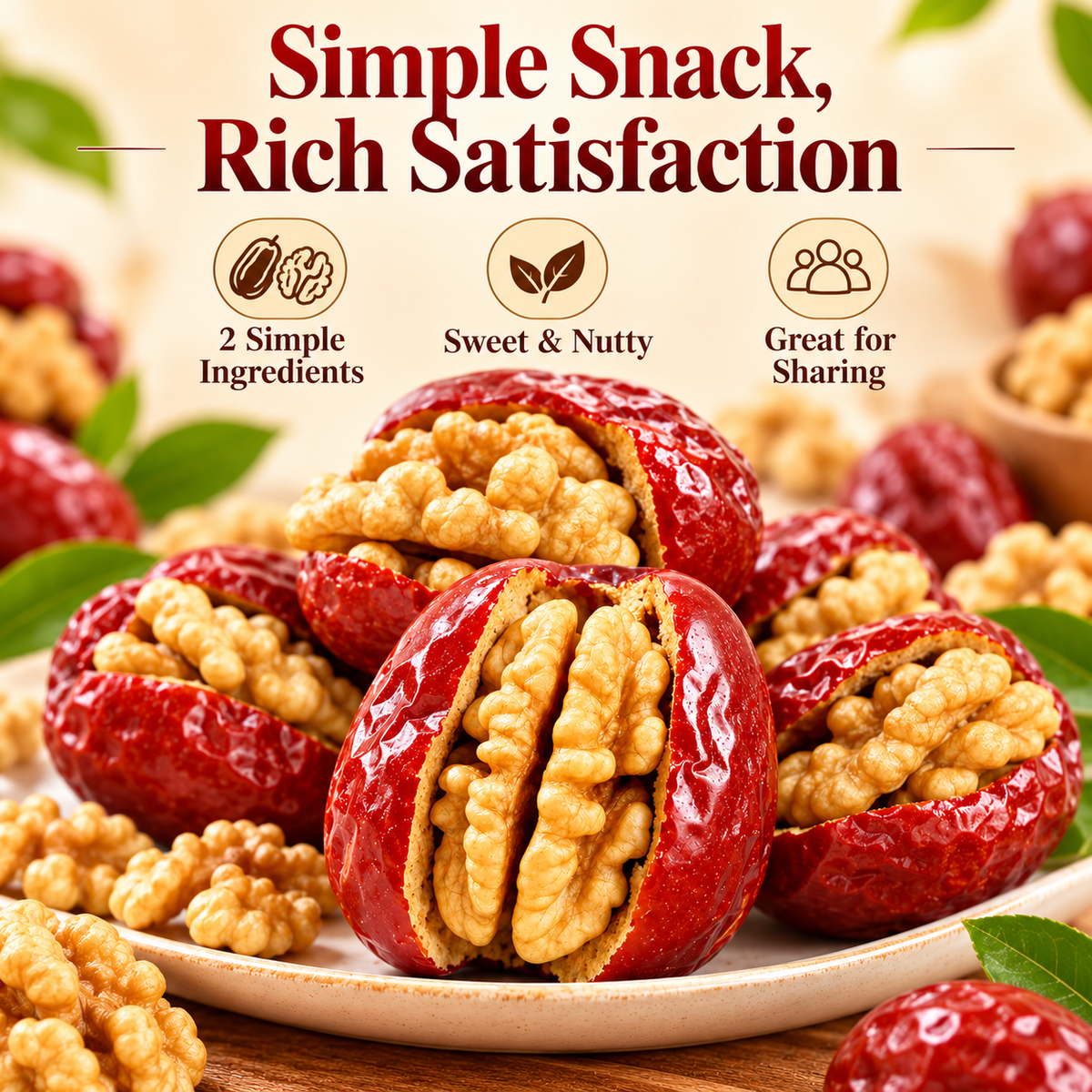Premium Jujube With Walnut — Naturally Nourishing, Heart-Friendly Everyday Snack-HJY