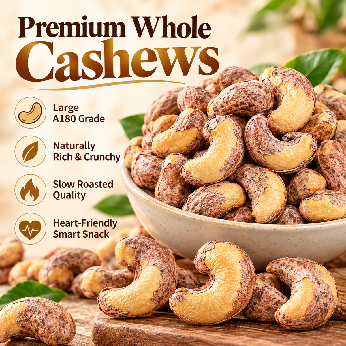 Premium Whole Cashews — Everyday Nutrition for Knee, Bone & Joint Wellness-HJY