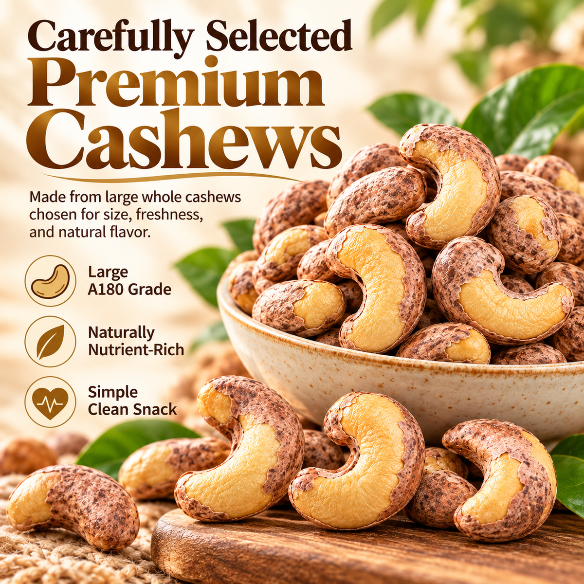 Premium Whole Cashews — Everyday Nutrition for Knee, Bone & Joint Wellness-HJY
